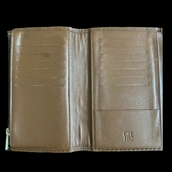CAROLINA HERRERA CHCH brown leather fold wallet - Picture 4 of 8